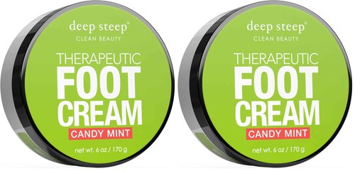 Deep Steep Candy Mint Foot Cream, 6oz (Pack of 2)