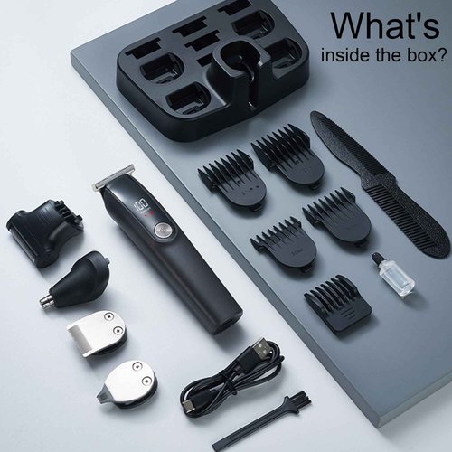 Beard Trimmer for Men 5 in 1 Electric Razor for Nose, Body, Face and Mustache Grooming Kit Cordless Hair Clipper Trimmer with Smart Charge Technology