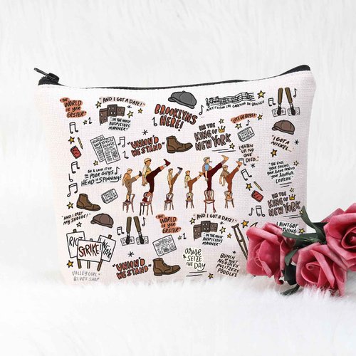POFULL Musical Theatre Inspired Gift Newsboy Theatre Cosmetic Bag Musical Lover Gift
