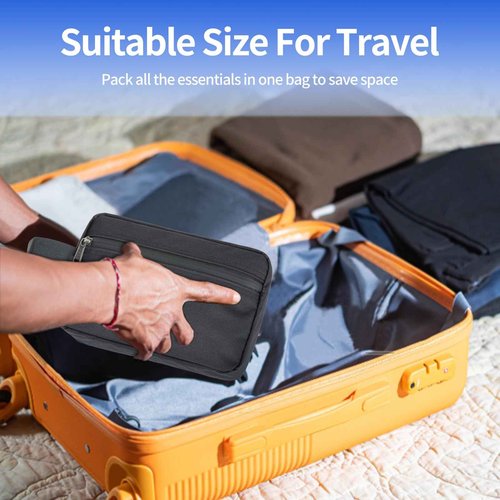 XQXA Toiletry Bag for Men, Hanging Dopp Kit Water Resistant Travel makeup Bag for women, Mens Travel Bag Shaving Bag for Toiletries Accessories (Black)