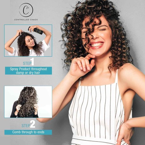 Controlled Chaos 8 oz Leave-In Conditioner Spray - Anti Frizz Hair Detangler Spray for Dry Damaged Hair with Natural Watermelon & Sunflower Seed Oil & Honey - Non-Greasy, Gluten,Sulfate & Paraben Free
