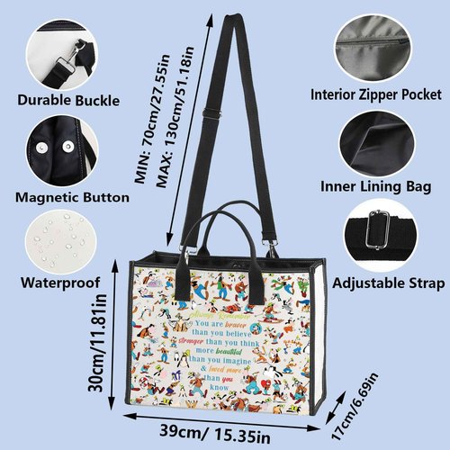 WZMPA Cartoon Dog Cosmetic Bag Dog Lover Gift You Are Braver Stronger Smarter Than You Think Cartoon Makeup Zipper Pouch Bag Movie Merchandise (dog goof Always -TB)
