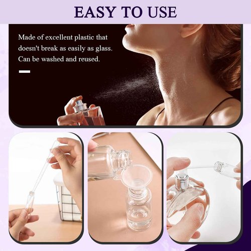 ChaserRoad 50pcs Perfume Refill Tool Kit - Includes Tiny Funnels, Dropper, Dispenser Pump - Fits Essential Oils & Liquid Cosmetics, Easy Transfer