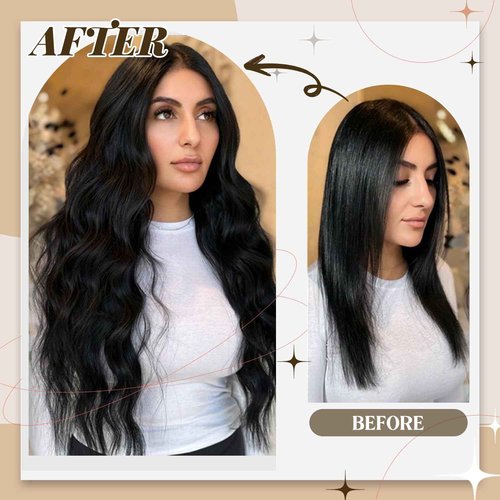 Tape in Hair Extensions Human Hair, Hair Extensions 18 Inch 20pcs Remy Straight Human Hair Tape in Extensions Skin Weft Tape Extensions Human Hair
