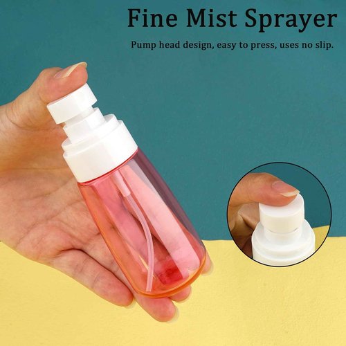 2 Pack Fine Mist Spray Bottles TSA Approved 2oz Travel Size Refillable Cosmetic Leak Proof Spray Bottle for Hair Perfumes Skincare Water Face Sprayer