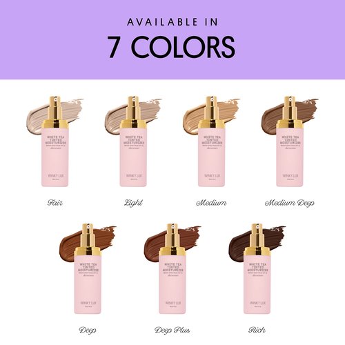 Winky Lux White Tea Tinted Moisturizer SPF 30 - Buildable Coverage with Facial SPF, Lightweight Sunscreen for Face, Naturally Radiant Finish, Long Lasting Coverage with Vitamin E, Deep Plus