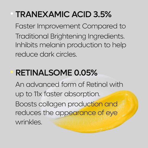 Dr.Melaxin TX Tranexamic Acid Retinalsome Dual Eye Cream with Adenosine Niacinamide for Dark circle Repairing | Daily Anti-Aging Under Eye Care | 50ml - Korean Skin care