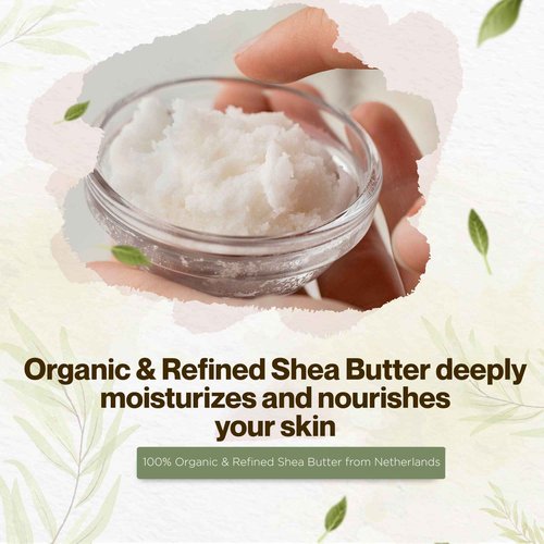 uh*Roh*Muh USDA Certified 32 fl oz Organic Shea Butter from the France | Refined, Nourishing Body Butter for Smooth and Healthy Skin (Net Wt: 0.8 kg / 1.7 lb)