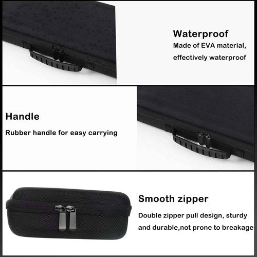 LIUIIVIRI Rigid Travel Case Suitable for Dyson airstraight HT01 Hair Straightener and Power Adapter Waterproof and Shockproof Carry Case(black)