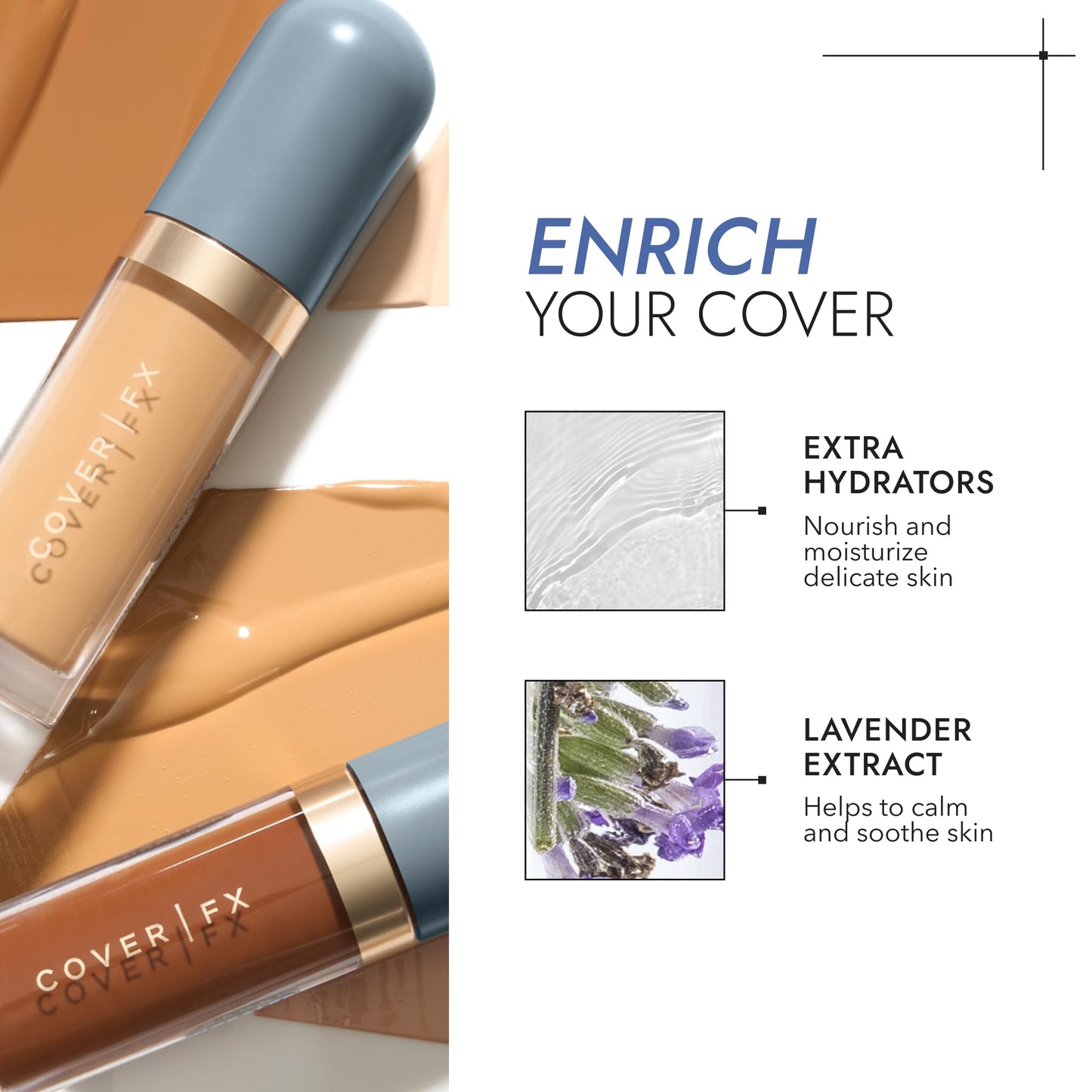 COVER FX Skin Discovered Longwear Full Coverage Concealer | Buildable Crease-Resistant High Coverage Formula Conceals, Corrects, and Brightens - T1- Medium to Tan with Golden Olive Undertone