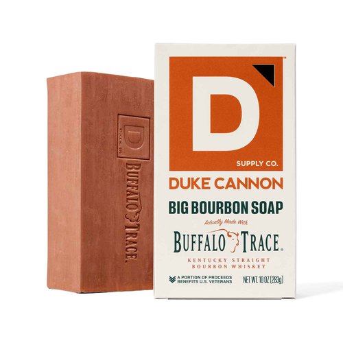 Duke Cannon Supply Co. Extra Large Bar Soap Bundle - Men's Natural Bar Soap With Masculine Scents - Big American Bourbon USA-made soap - All Skin Types - Big Brick of Soap - Bourbon,10 oz (4 Pack)