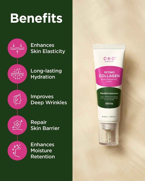 CKD Retino Collagen Firming Face Cream - Hydrolyzed Collagen & Retinol Moisturizer for Collagen Boosting, Improving Elasticity and Deep Hydration. Korean skincare. 1.35 fl oz