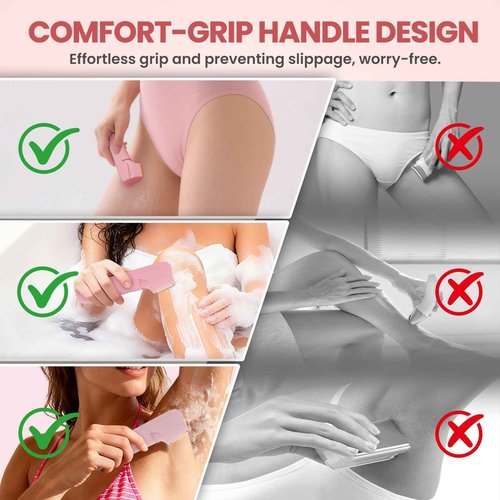 MAXGROOM Electric Razor for Women Pubic Hair - Painless Body Trimmer with LED Light & IPX7 Waterproof, Gentle Bikini Hair Removal for Intimate Area Legs & Armpits (Pink)