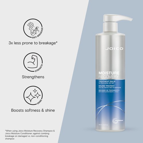 Joico Moisture Recovery Treatment Balm | For Thick, Coarse, Dry Hair | Restore Moisture, Smoothness, Strength, & Elasticity | Reduce Breakage & Frizz | With Jojoba Oil & Shea Butter | 16.9 Fl Oz