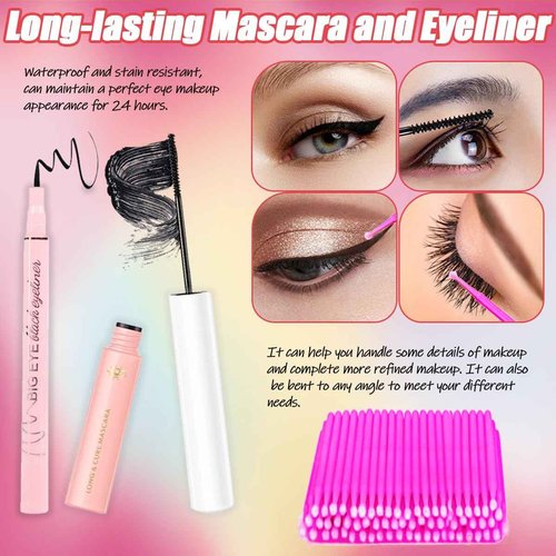 DIY Lash Extension Kit with 280 PCS 9-16mm 40D Lashes Clusters 200ml/6.7fl.oz Lash Cleanser Eyelash Shampoo Mini USB Portable Lash Fan Bond and Seal Remover Eyeliner Eyelid Cleaning Brush