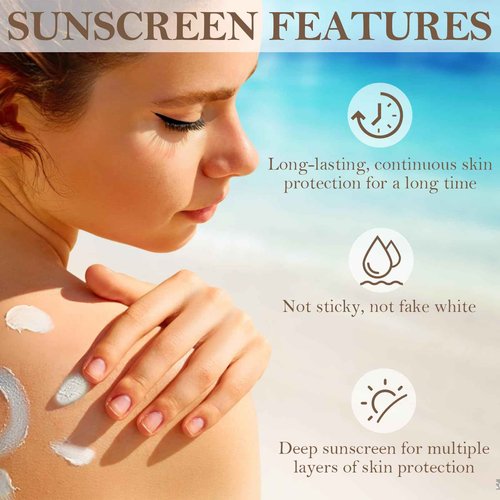 Beef Tallow Sunscreen, Sunscreen for Face, Natural Reef Safe Sunblock for Face Body, Non Greasy Clean Travel Sun Screen Sunblock for Sunmmer Outdoor Travel, 3 Packs
