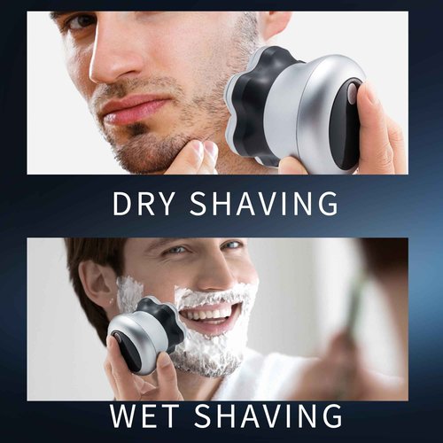 Bald Head Shavers for Men,Magnetic 7D Rotary Electric Shaver Bald Head,Cordless USB-C Rechargeable Face Beard Razors,IPX6 Waterproof Wet/Dry Shaving with LED Display