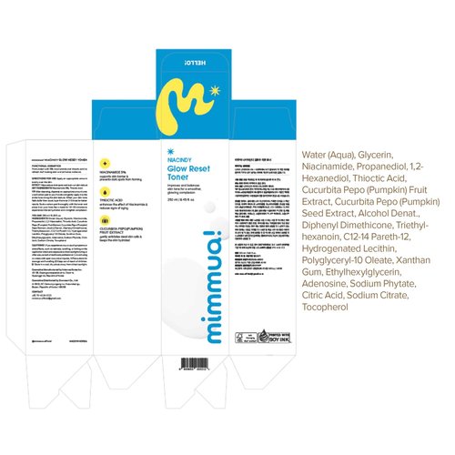 mimmua! Glow Reset Toner | Korean Clinic Skincare - Thioctic Acid & Niacinamide 5% | Gentle Exfoliation w/Pumpkin Extract | Fades Dark Spots & Acne Scars | Deep Hydration | 250ml /8.45 Fl Oz