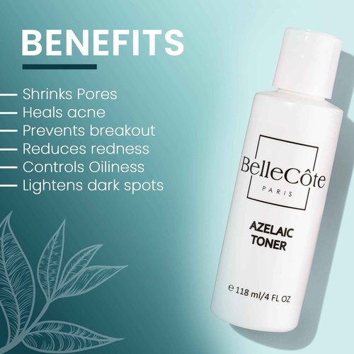 Azelaic Acid Acne Treatment Toner -10% Azelaic + 2% Salicylic Acid Serum for Face - Rosacea & Blackhead Care Best Acne Treatment for Women - Oil Control for Clear Skin - 4oz