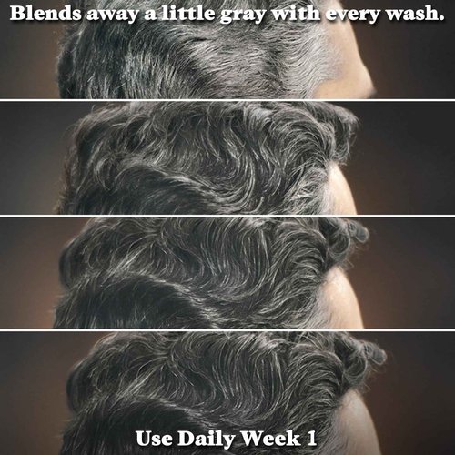 Just for Men Control GX Grey Reducing Shampoo, Gradual Hair Color with Keratin for Stronger Thicker and Healthier Looking Hair, 4 Fl Oz - Pack of 3 (Packaging May Vary)