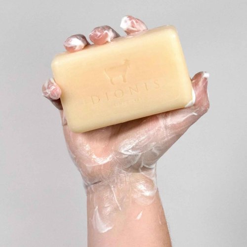 Dionis Goatmilk Milk and Honey Scented Hand and Body Soap Bar, Hydrating Moisturizing Wash for Sensitive Skin, Gentle Lasting Hydration, Cruelty Free, Non Greasy, Paraben Free, Made in The USA, 6 oz