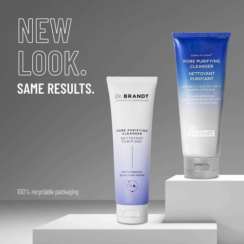 Dr. Brandt Pores No More, Pore Purifying Cleanser - Non-Drying Gel - Helps to Minimize the Appearance of Pores & Dissolves Impurities - 3.5 fl oz