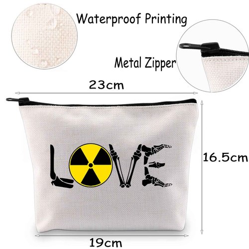 MNIGIU Radiologic Technologist Gift X-Ray Tech Cosmetic Makeup Bag Radiology Technician Gift (X-Ray tech love BAG)