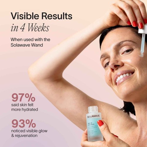 Solawave Renew Complex Red Light Therapy Activation Serum for Face & Neck | Pairs with LED Facial Wand Device | Hydrates & Plumps the Skin | Blue Tansy, Aloe Vera, Hyaluronic Acid (1 Oz)