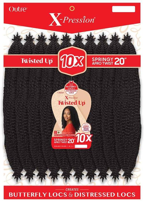 Outre X-Pression - Twisted Up - Springy Afro Twist 20" 10X (DARK BROWN 2)