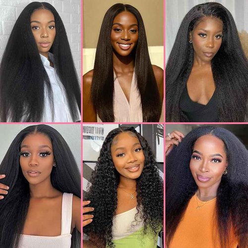 ShowJarlly Clip in Hair Extensions Real Human Hair 20 Inch Kinky Straight Clip ins 8Pcs Brazilian Remy Hair Extensions for Women Natural Black