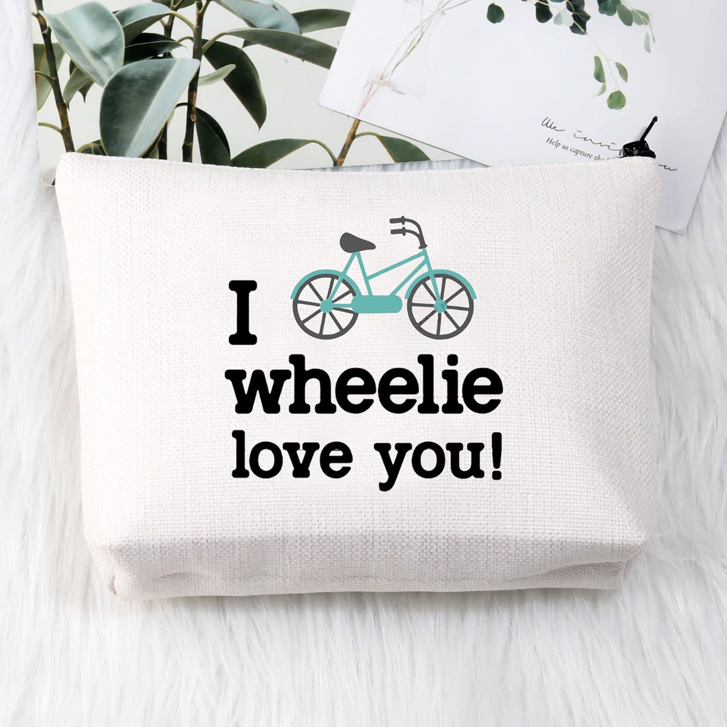 Generic Cycling Gift Cyclist Gifts For Women Mountain Bike Lover Makeup Bag Bicyclists Gifts For Biker Rider Birthday Gift Drive Safe Cosmetic Bag For Girlfriend Wife