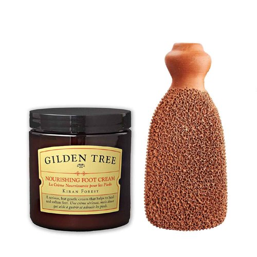 2-Sided Foot Scrubber & Nourishing Foot Cream Bundle