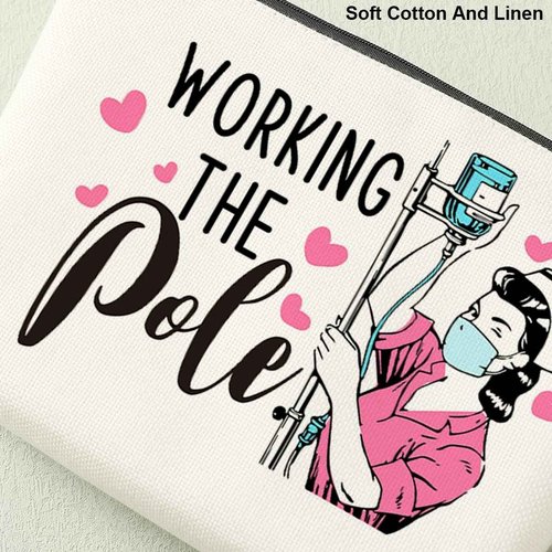 Decohim Funny Nurse Makeup Bag Cosmetic Bag Nurse Accessories for Work Nurse Gifts for Women Nurse Supplies for Nursing Student Friends Sister Bestie Coworker Birthday Chirstmas