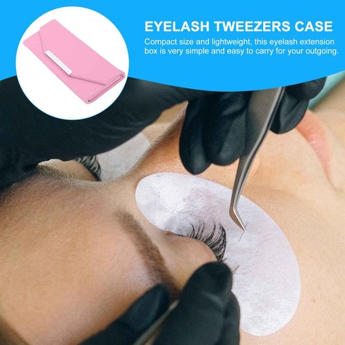 Lash Case Eyelash Extension Grafting Box Makeup Tools Storage Bag for Home Salon Travel Pink