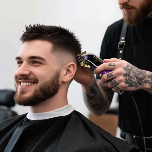 SUPRENT PRO Professional Hair Clippers for Men- Premium Barber Clippers with Brushless Motor- Rechargeable Haircutting Kit with DIY Customizable Casing- Gift for Men