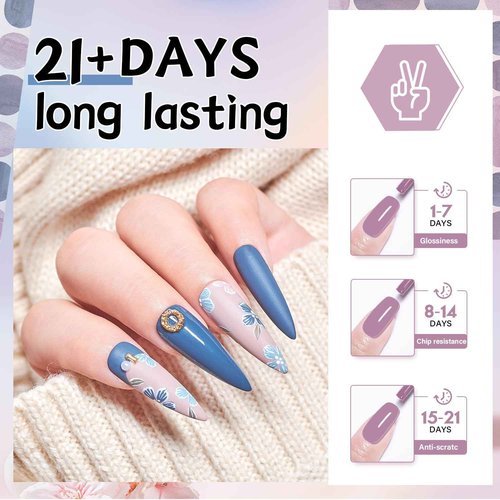 JEWHITENY 27 Colors Nail Polish Kit with U V Light, U V LED Nail Dryer Lamp Curing Gel Nail Polish Set Popular Gel Polish Set DIY at Home, Nail Manicure Tools