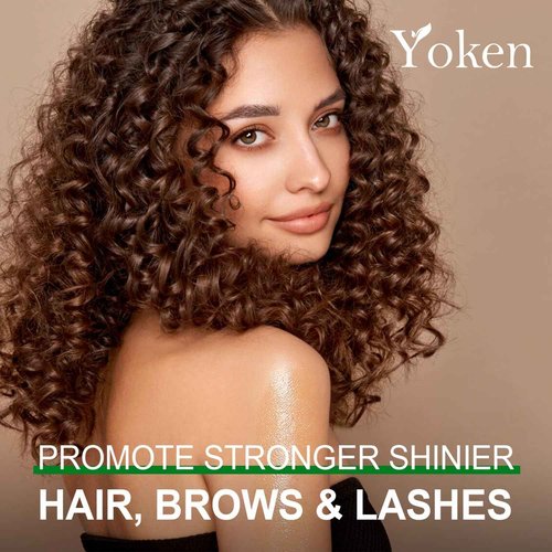 Yoken Organic Castor Oil in Glass Bottle 16 fl oz & Vitamin E Oil 8 fl oz Set | 60,000 IU Vitamin E oil for Scars Skin, Hexane Free Cold Pressed Castor Oil for Hair, Eyelashes, Face, Body Moisturizer