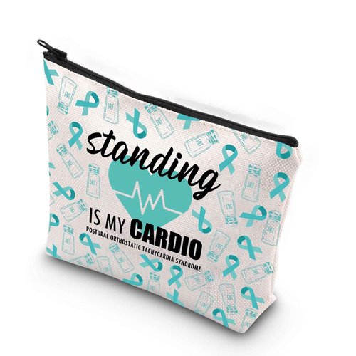 XYANFA Standing Is My Cardio Pots Awareness Gift Pots Syndrome Warrior Gift Pots Medical Bag Dysautonomia Makeup Bag (standing IS MY CARDIO)