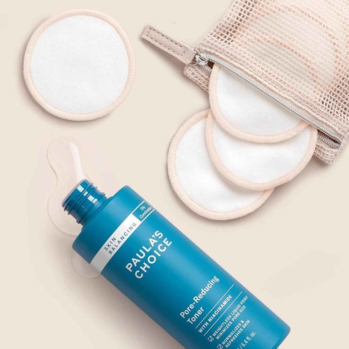 Paula’s Choice SKIN BALANCING Pore-Reducing Toner & Reusable Cotton/Bamboo Pads Duo, for Toner, Exfoliants & Makeup Remover, Eco-Friendly, Fragrance-Free, Set of 2