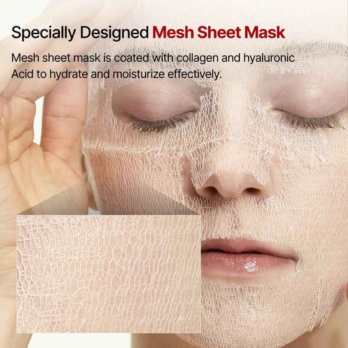 MEDITHERAPY Wrinkle-fit Neck Mask & Wrinkle-fit Face Mask + Facial Roller - Neck Wrinkle Patches, Neck Firming and Tightening Korean Deep Collagen Mask - Mesh Sheet Mask for Lifting Sagging Skin