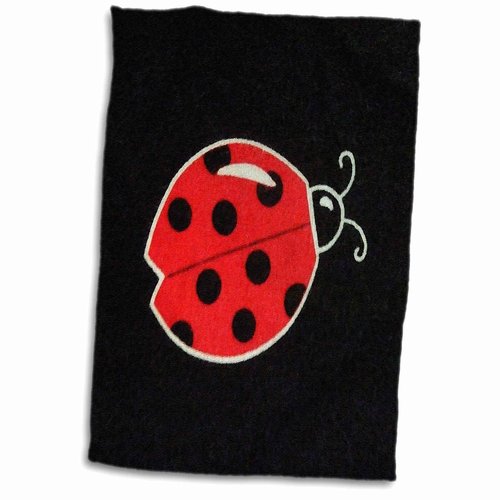3D Rose Lily Ladybug TWL_22186_1 Towel, 15" x 22"
