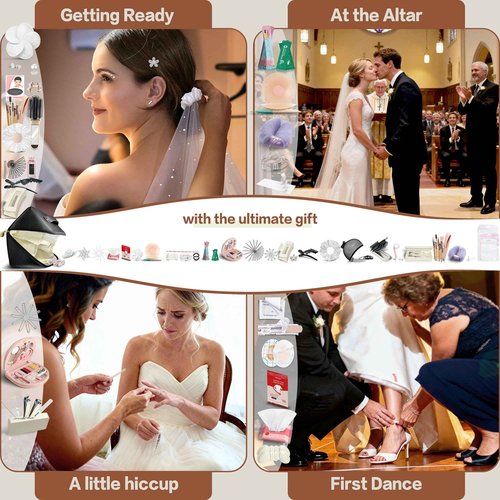 Wedding Emergency Kit | 300+ Piece Bridal Emergency Kit for Wedding Day, 33 Tool Types & Cosmetic Bag