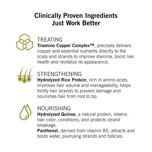 NEOVA Tricomin Reinforcing Conditioner- moisture-rich formula. Reinforce and strengthen hair to minimize strand breakage and split ends