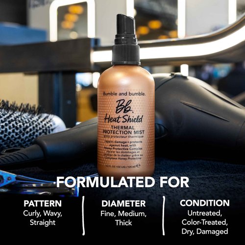 Bumble and bumble. Heat Shield Thermal Protection Hair Mist | Frizz Control, Damage Repair, Heat Protection Spray, Color Safe | Curly, Wavy, Straight, 4.2 Fl Oz