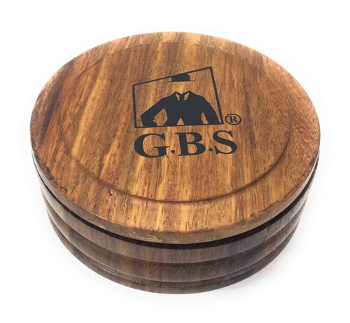 G.B.S GENTS Wooden Shaving Bowl with Lid – 3.5" Diameter | Classic Shaving Mug for Lathering Creams & Soaps | Elegant Beard Shaving Accessory for Men – Durable, Natural Wood Design