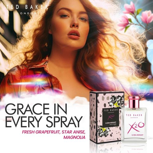 Ted Baker X20 Women EDT, a blend of star anise, grapefruit and magnolia, perfume for women, 3.38 fl oz
