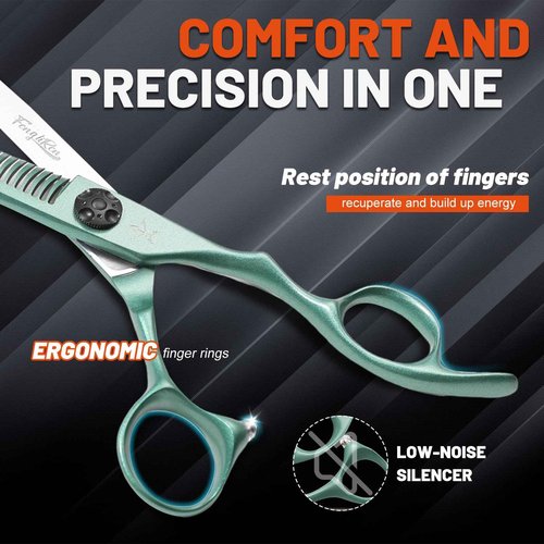High-end Professional Hair Scissors Thinning Shears Barber Hair Cutting Teeth Shears Hairdressing Texturizing Scissor 6 Inch Stainless Steel Alloy For Women Men Kids Salon Hairdresser & Home