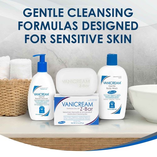 Vanicream Z Bar, Seborrheic Dermatitis & Anti-Dandruff Medicated Bar, 3.5 Oz, Formulated without Common Irritants for Sensitive Skin, 2% Pyrithione Zinc Helps Relieve Itching, Redness & Flaking