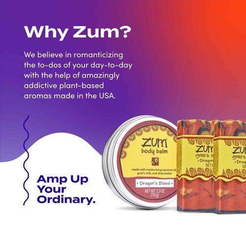 Indigo Wild Zum Bundle – Goat’s Milk Soap Bars & Zum Rub Moisturizer – Dragon's Blood Scent – 2 Soap Bars (3 oz) & 1 Rub (2.5 oz)