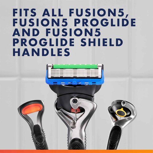 Gillette Fusion5 ProGlide Razor Refills for Men, 5 Razor Cartridges for FlexBall Razor Handle, 5-Blade Razor Blades, Precision Trimmer for Men